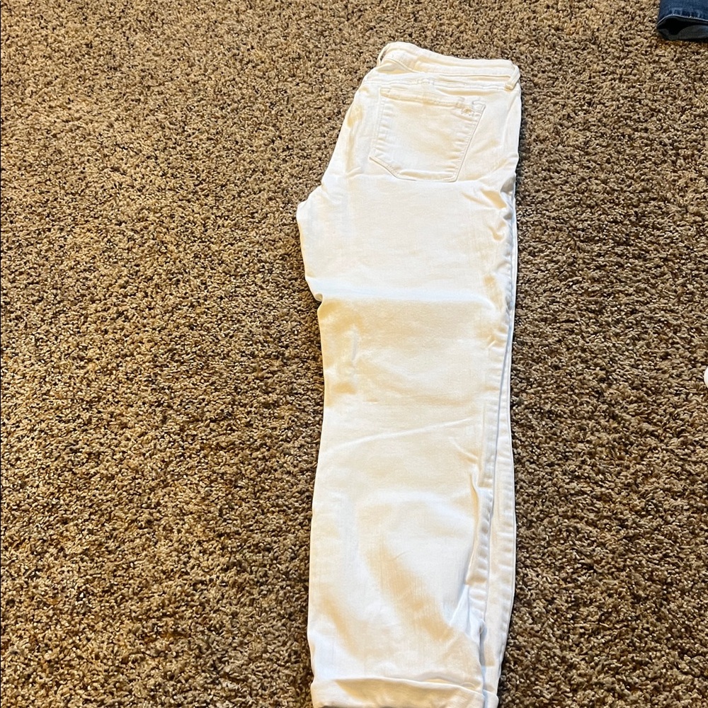 Jessica Simpson Cream Rolled Skinny Jeans
